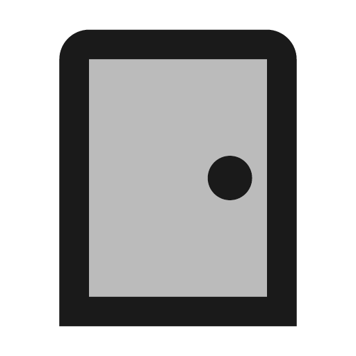 Twotone sensor door icon, solid style, from Google Material Icons