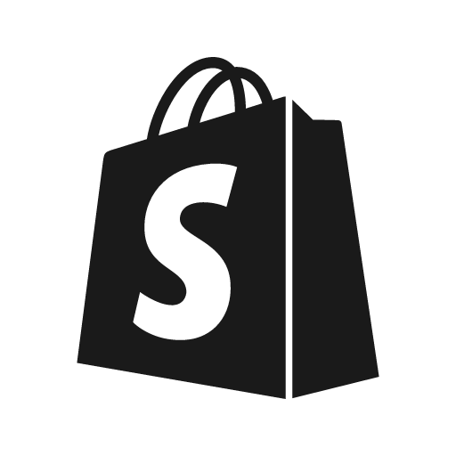 Twotone shopify icon, solid style, from Google Material Icons