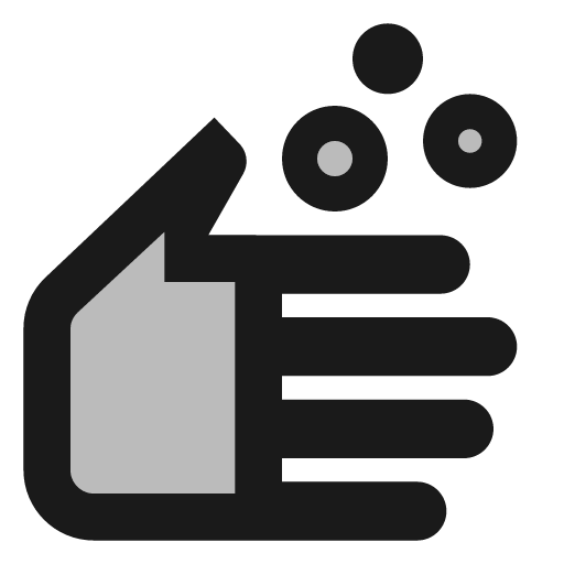 Twotone soap icon, solid style, from Google Material Icons