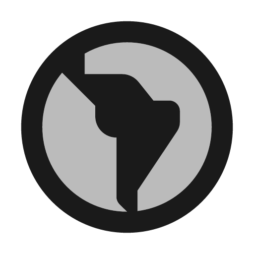 Twotone south america icon, solid style, from Google Material Icons