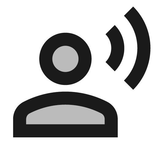 Twotone spatial audio off icon, solid style, from Google Material Icons