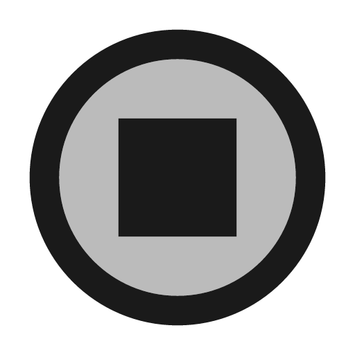 Twotone stop circle icon, solid style, from Google Material Icons
