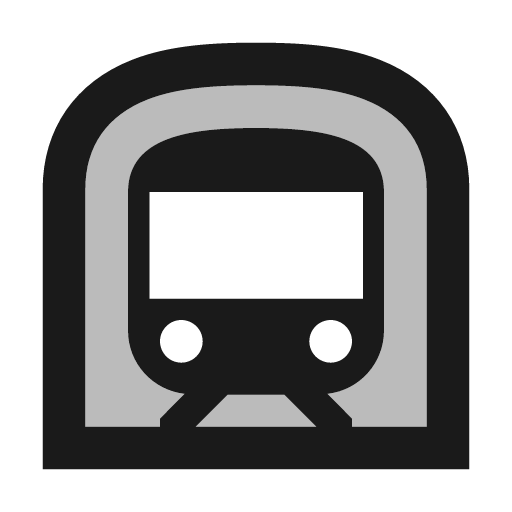 Twotone subway icon, solid style, from Google Material Icons