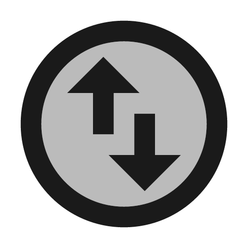 Twotone swap vertical circle icon, solid style, from Google Material Icons