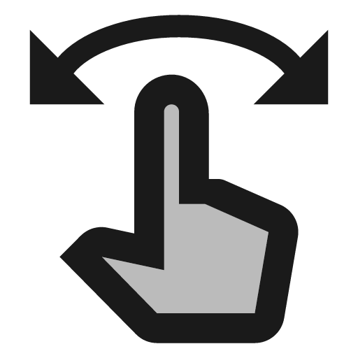 Twotone swipe icon, solid style, from Google Material Icons