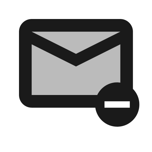 Twotone unsubscribe icon, solid style, from Google Material Icons