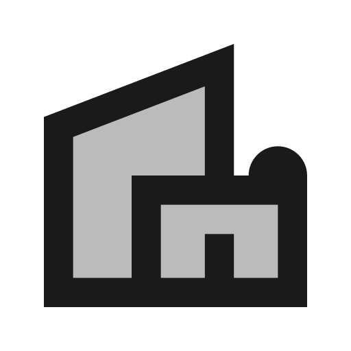 Twotone villa icon, solid style, from Google Material Icons
