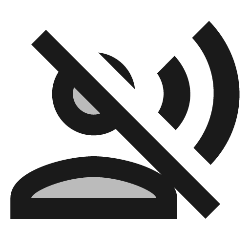 Twotone voice over off icon, solid style, from Google Material Icons