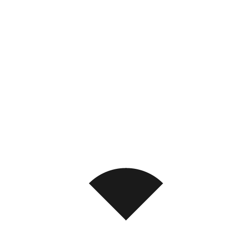 Twotone wifi 1 bar icon, solid style, from Google Material Icons