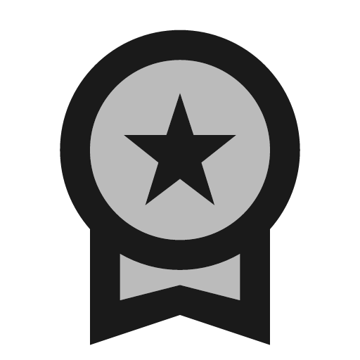 Twotone workspace premium icon, solid style, from Google Material Icons