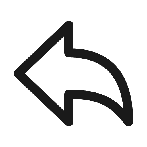 Arrow undo outline icon, outline style, from IonIcons