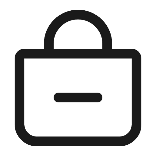 Bag remove outline icon, outline style, from IonIcons