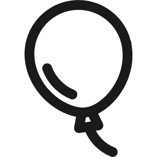 Balloon outline icon, outline style, from IonIcons