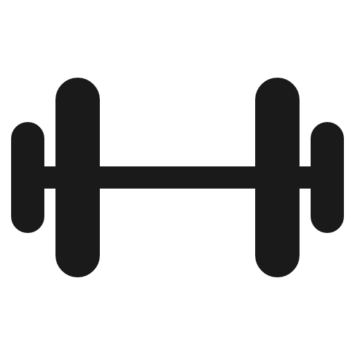 Barbell outline icon, outline style, from IonIcons