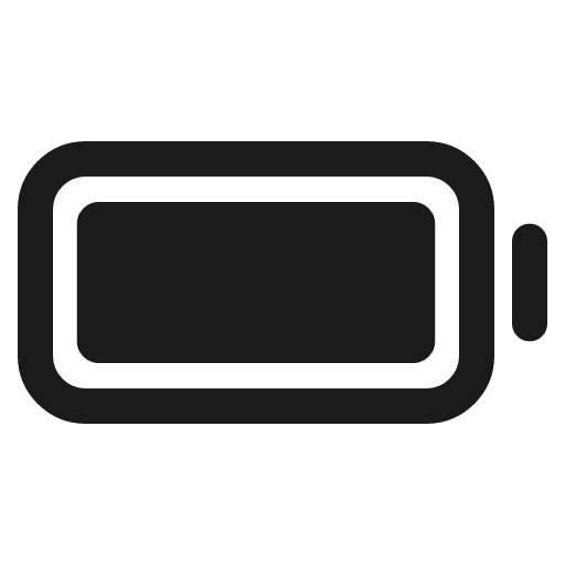 Battery full outline icon, outline style, from IonIcons