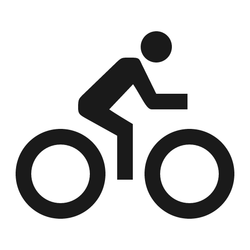 Bicycle sharp icon, sharp-cornered style, from IonIcons