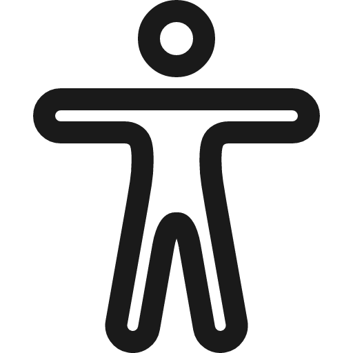 Body outline icon, outline style, from IonIcons