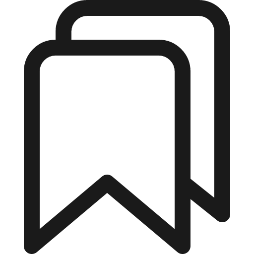 Bookmarks outline icon, outline style, from IonIcons