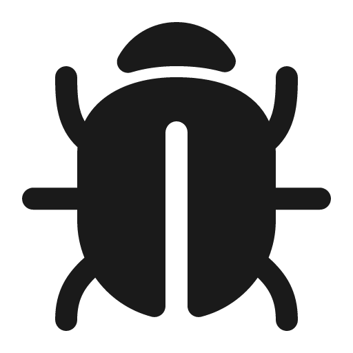 Bug icon, solid style, from IonIcons