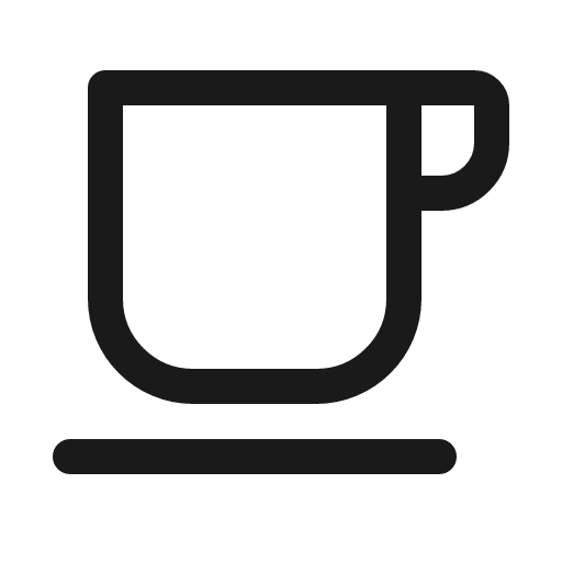 Cafe outline icon, outline style, from IonIcons