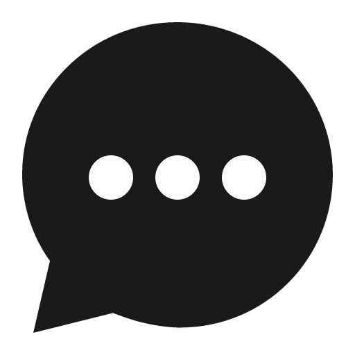 Chatbubble ellipses sharp icon, sharp-cornered style, from IonIcons