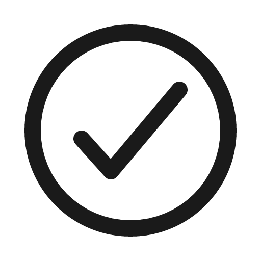 Checkmark circle outline icon, outline style, from IonIcons