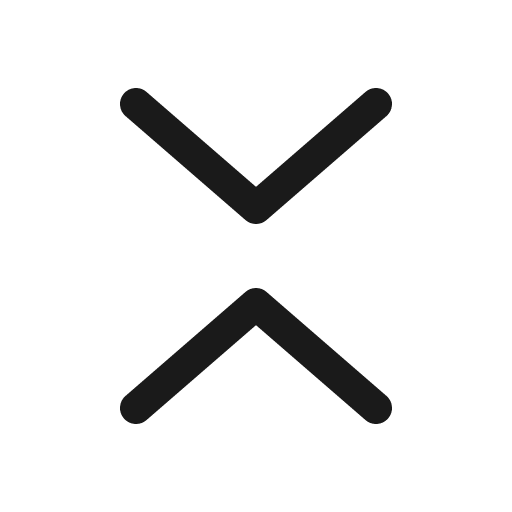 Chevron collapse outline icon, outline style, from IonIcons