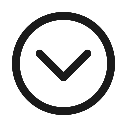Chevron down circle outline icon, outline style, from IonIcons