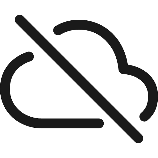 Cloud offline outline icon, outline style, from IonIcons