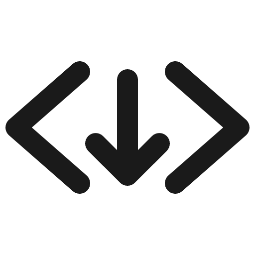Code download icon, line style, from IonIcons