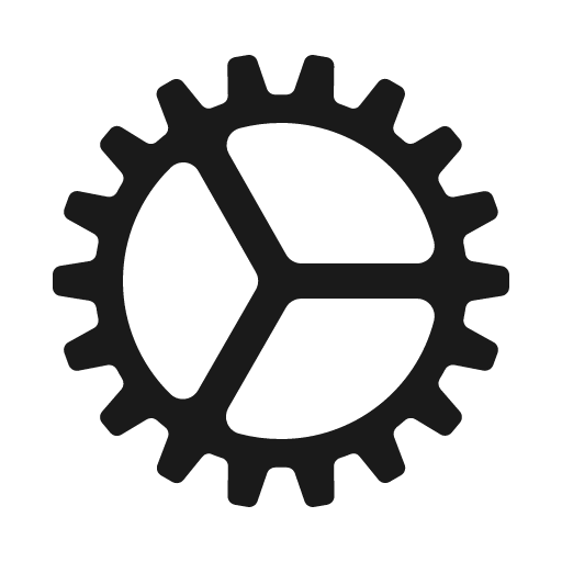 Cog outline icon, outline style, from IonIcons