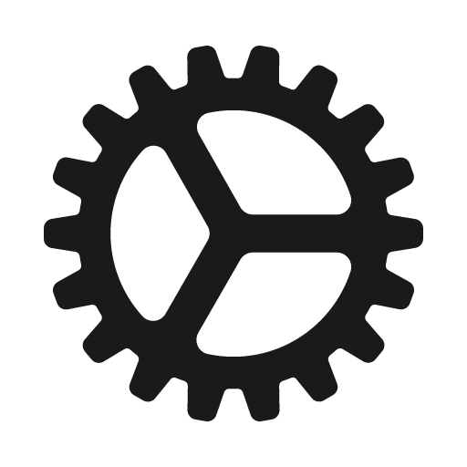 Cog icon, solid style, from IonIcons
