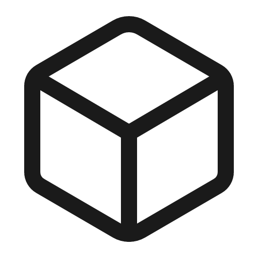 Cube outline icon, outline style, from IonIcons