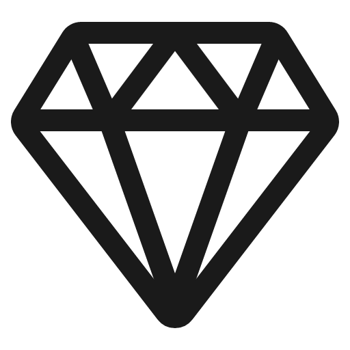 Diamond outline icon, outline style, from IonIcons