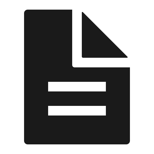 Document text sharp icon, sharp-cornered style, from IonIcons