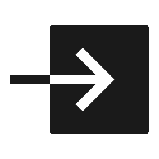 Enter sharp icon, sharp-cornered style, from IonIcons