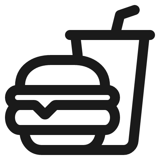 Fast food outline icon, outline style, from IonIcons