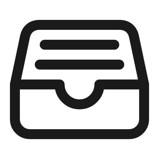 File tray full outline icon, outline style, from IonIcons