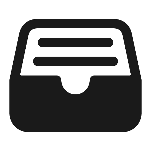 File tray full icon, solid style, from IonIcons
