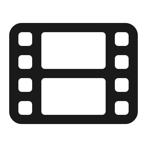 Film outline icon, outline style, from IonIcons