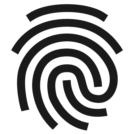 Finger print sharp icon, sharp-cornered style, from IonIcons