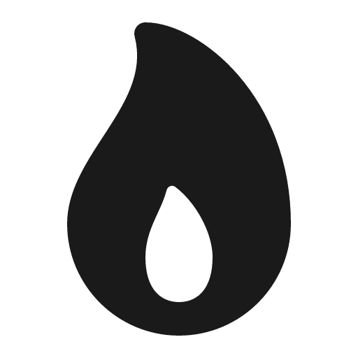 Flame icon, solid style, from IonIcons
