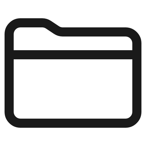 Folder outline icon, outline style, from IonIcons