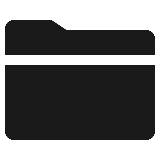 Folder sharp icon, sharp-cornered style, from IonIcons