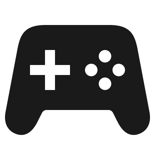 Game controller sharp icon, sharp-cornered style, from IonIcons