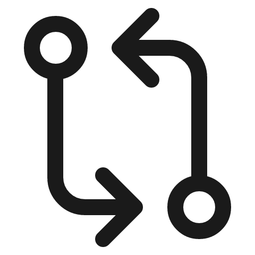 Git compare outline icon, outline style, from IonIcons