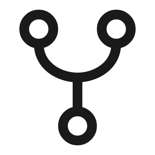 Git network outline icon, outline style, from IonIcons