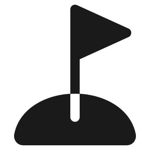 Golf icon, solid style, from IonIcons
