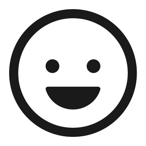 Happy outline icon, outline style, from IonIcons