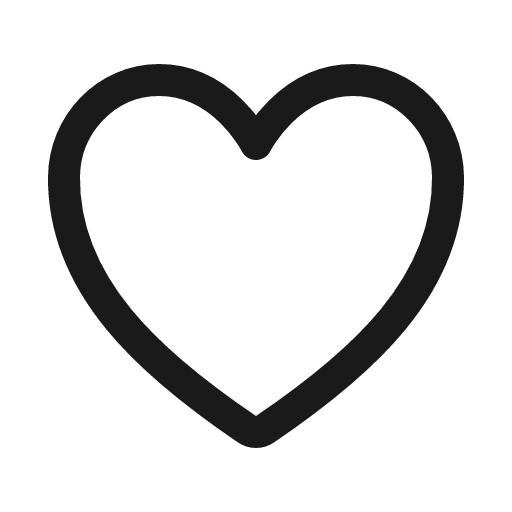 Heart outline icon, outline style, from IonIcons